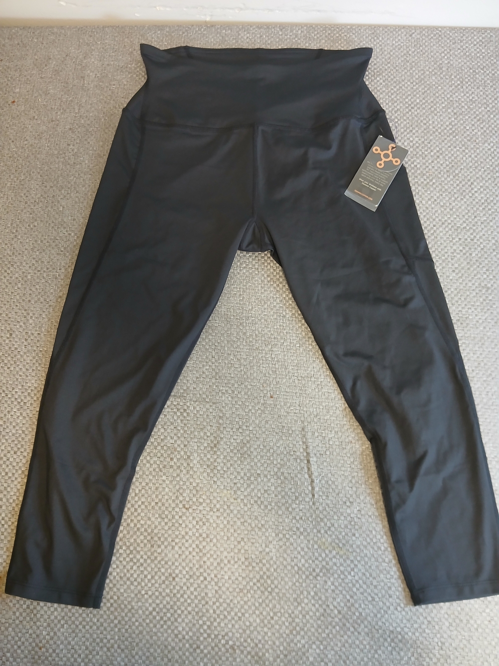 Girls' Black High-Waist Performance Leggings